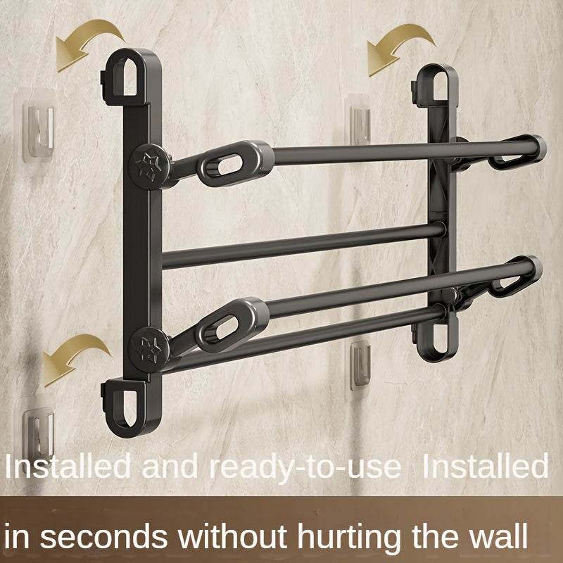 1pc door rear shoe rack multi-functional slipper rack wall-mounted bathroom foldable shoe rack no punching bathroom